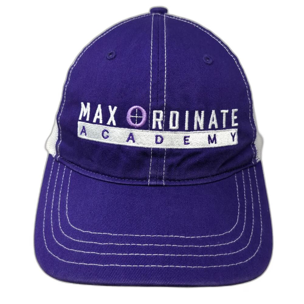 Richardson Trucker Hat Purple One Size Max Ordinate Academy Mesh Snapback Logo